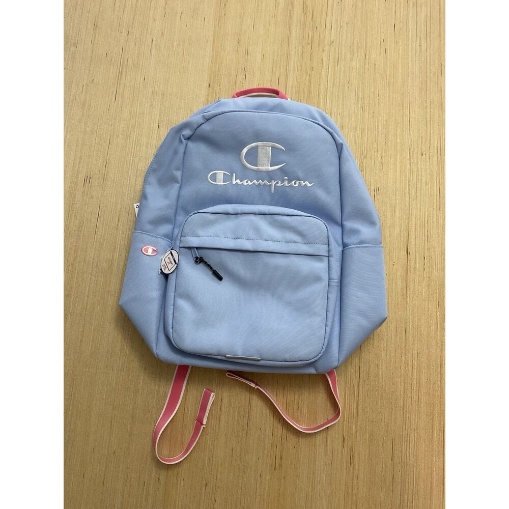 Champion Estate Backpack Mochila Light Blue Pink School Bag Laptop Sleeve New
